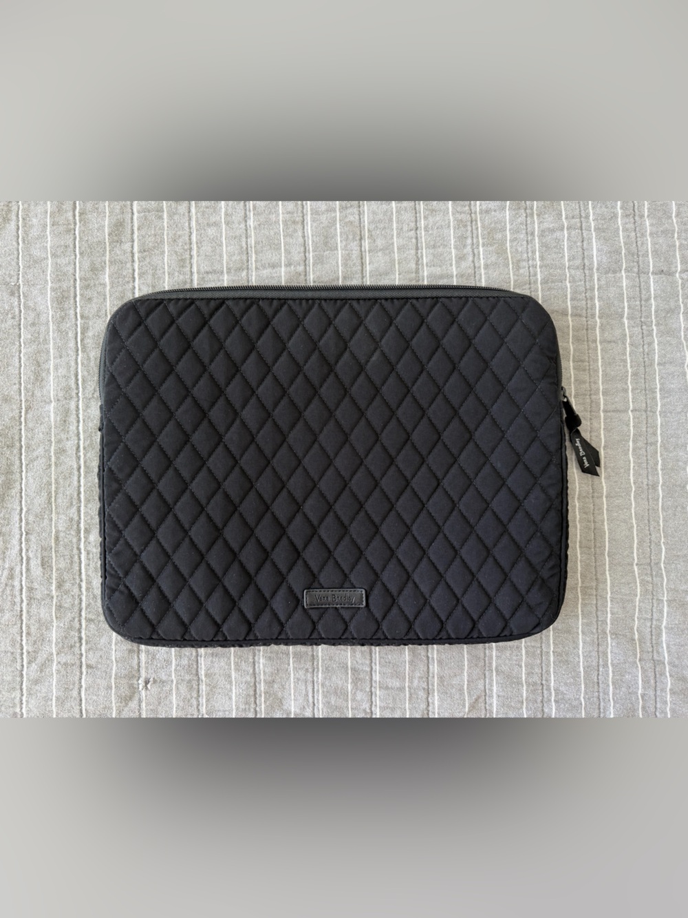Vera Bradley Laptop Sleeve 14" Black Quilted